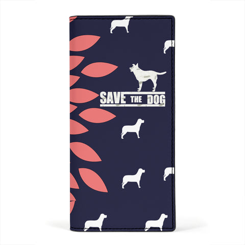 Save The Dog Print Women's Leather Wallet