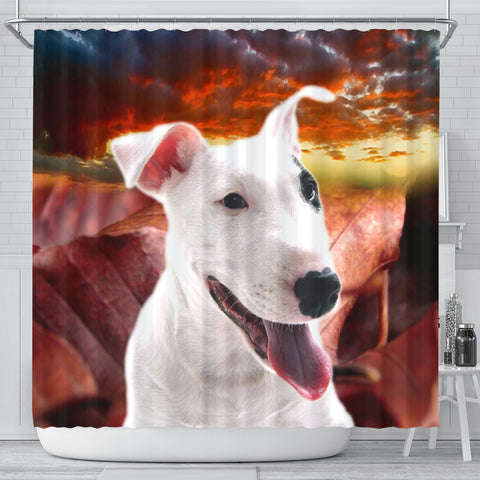 Amazing Bull Terrier Print Shower Curtains