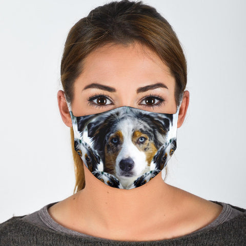 Lovely Australian Shepherd Print Face Mask