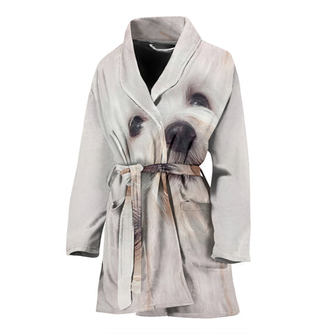 Amazing Coton de Tulear Dog Women's Bath Robe