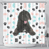 Spanish Water Dog Print Shower Curtain