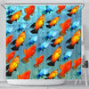 Platy Fish Print Shower Curtains