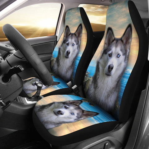 Siberian Husky Print Car Seat Covers