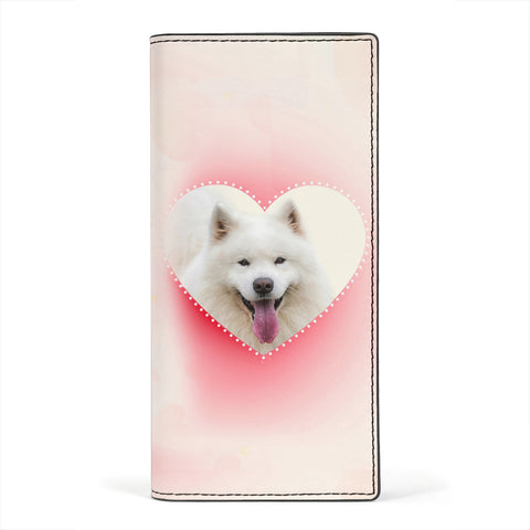 Samoyed Dog Print Women's Leather Wallet