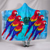 Lovely Scarlet Macaw Parrot Print Hooded Blanket