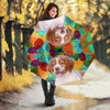 Brittany Dog Print Umbrellas