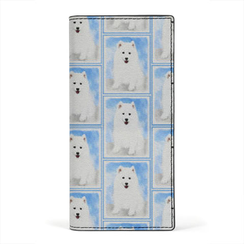 Samoyed Dog Print Women's Leather Wallet