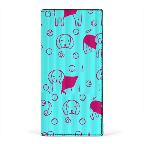 Beagle Dog Print Women's Leather Wallet