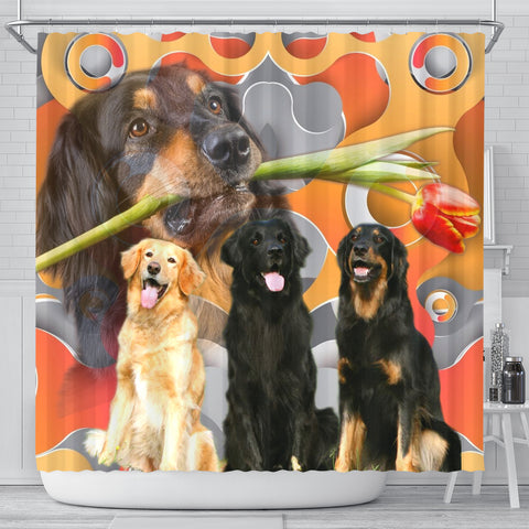 Hovawart Dog Print Shower Curtains