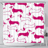 Dachshund Patterns Print Shower Curtain