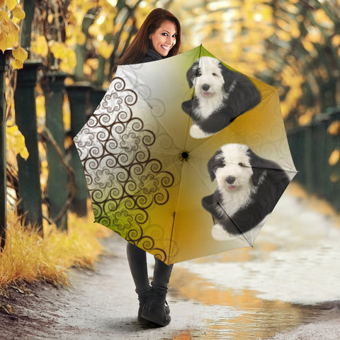 Old English Sheepdog Print Umbrellas