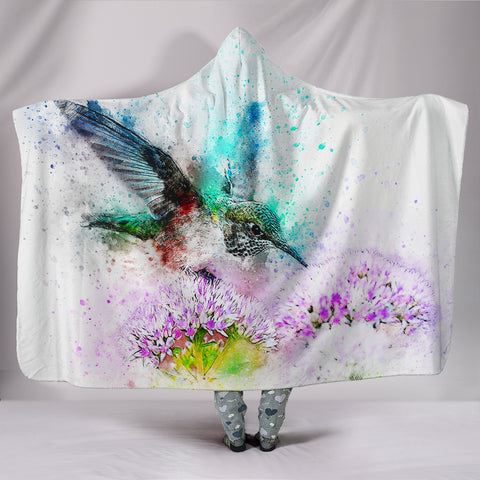 Amazing Bird Painting Print Limited Edition Hooded Blanket