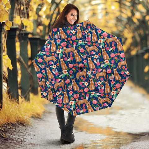 Australian Cattle Dog Floral Print Umbrellas