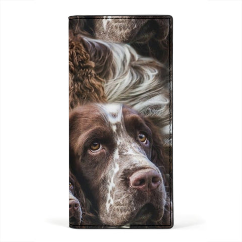 English Springer Spaniel Dog Print Women's Leather Wallet