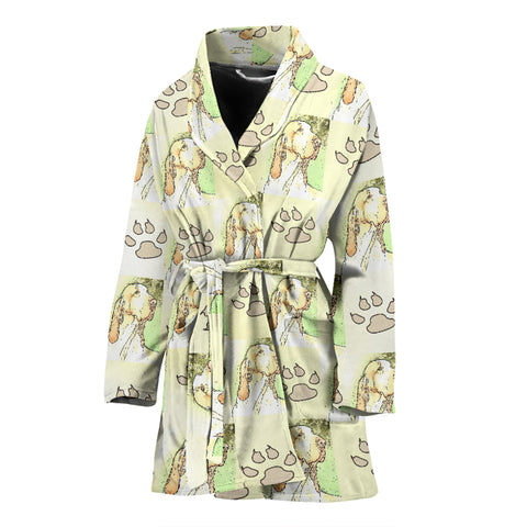 Bracco Italiano Dog Patterns Print Women's Bath Robe