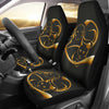 Cat And Dog Golden Art Print Car Seat Covers