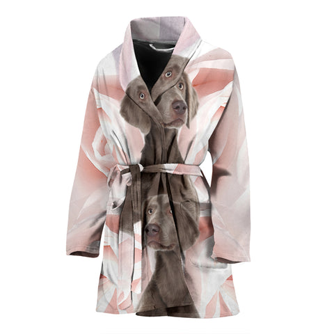 Weimaraner Print Women's Bath Robe