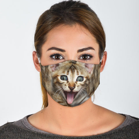 Smile Cat Face Print Face Mask