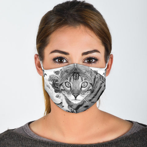 Lovely Toyger Cat Print Face Mask