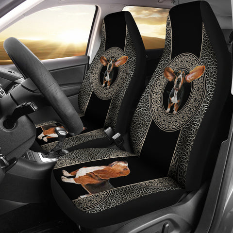 Basset Hound Print Car Seat Covers