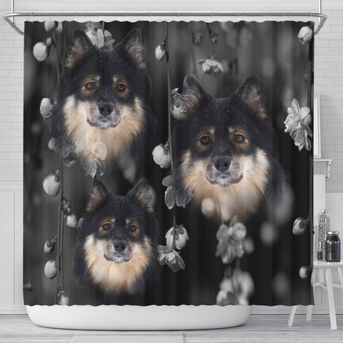 Finnish Lapphund Print Shower Curtains