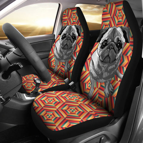 Pug Print Car Seat Covers