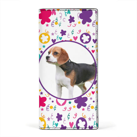Cute Beagle Dog Print Women's Leather Wallet