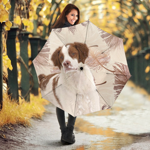 Cute Brittany Dog Print Umbrellas