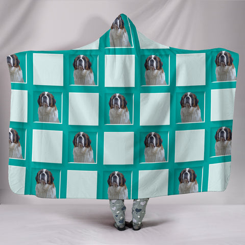 Saint Bernard Dog Patterns Print Hooded Blanket