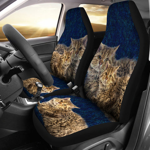 Lovely Selkirk Rex Cat Print Car Seat Covers