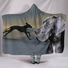 Great Dane Dog Print Hooded Blanket