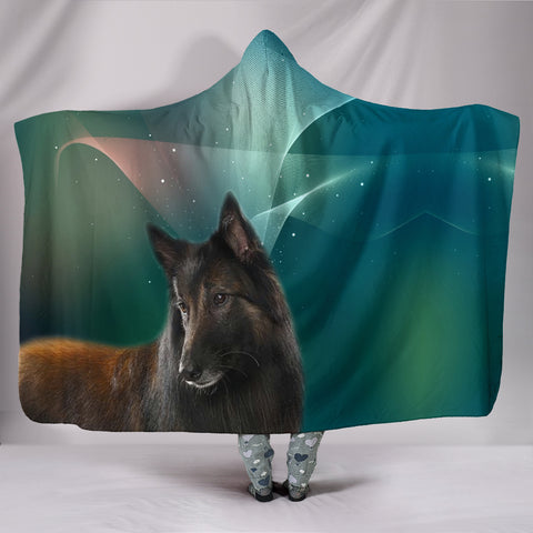 Belgian Tervuren Dog Print Hooded Blanket