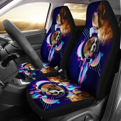 Saint Bernard Dog Print Car Seat Covers