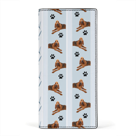 Blloodhound Dog Print Women's Leather Wallet