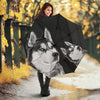 Siberian Husky On Black Print Umbrellas