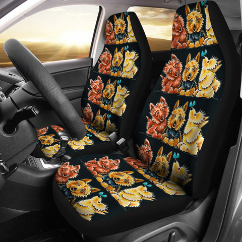 Cute Australian Terrier Print Car Seat Covers