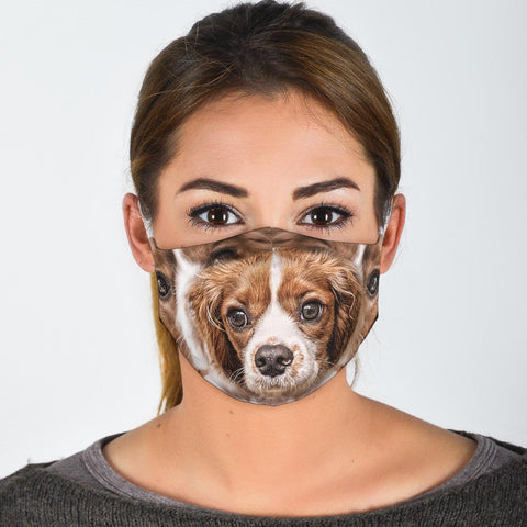 Cute Cavalier King Charles Spaniel Print Face Mask