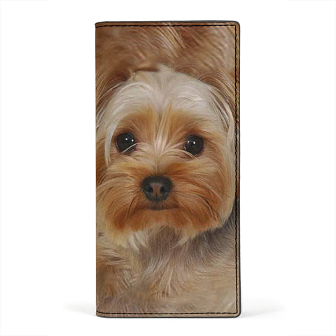 Yorkie Dog Print Women's Leather Wallet