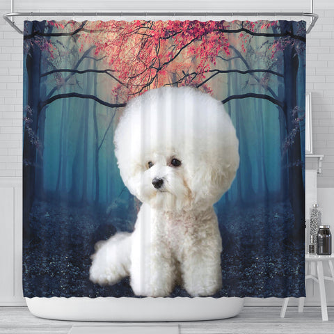 Bichon Frise Print Shower Curtains