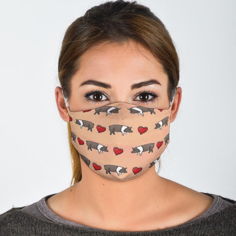 Hampshire Pig Patterns Print Face Mask