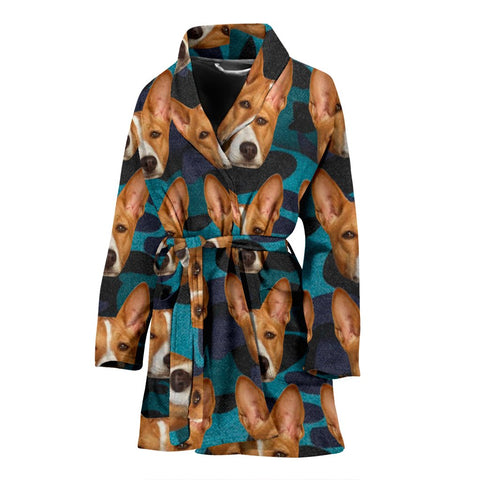 Basenji Dog Print Women's Bath Robe