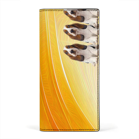 Basset Hound Dog Print Women's Leather Wallet