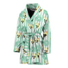 PomChi Dog Print Womens Bath Robe