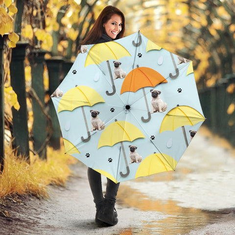 Pug Dog Patterns Print Umbrellas
