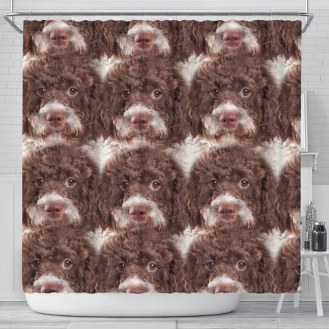 Lagotto Romagnolo Dog Print Shower Curtain