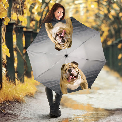 Cute Bulldog Print Umbrellas