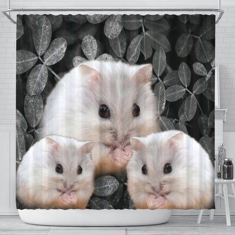 Cute Chinese Hamster Print Shower Curtains