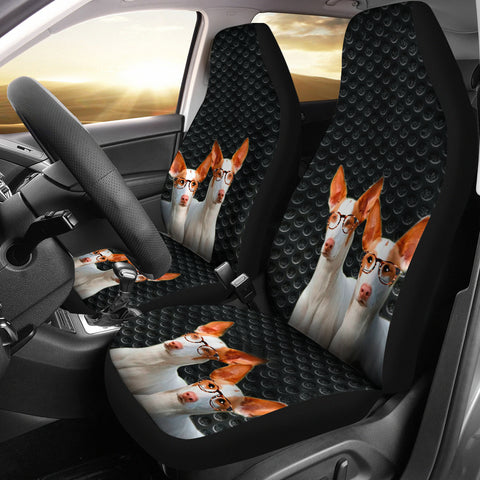 Ibizan Hound Dog On Black Print Car Seat Covers