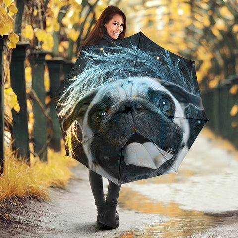 Lovely Pug Dog Print Umbrellas- Limited Edition