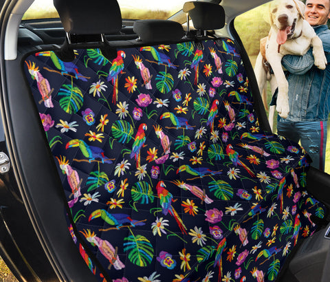 Parrot Floral Print Pet Seat Covers